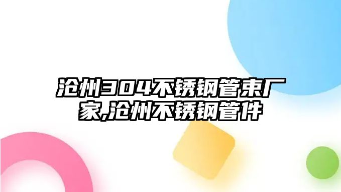 滄州304不銹鋼管束廠家,滄州不銹鋼管件