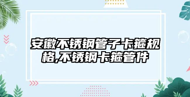 安徽不銹鋼管子卡箍規(guī)格,不銹鋼卡箍管件