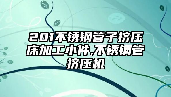 201不銹鋼管子擠壓床加工小件,不銹鋼管擠壓機(jī)