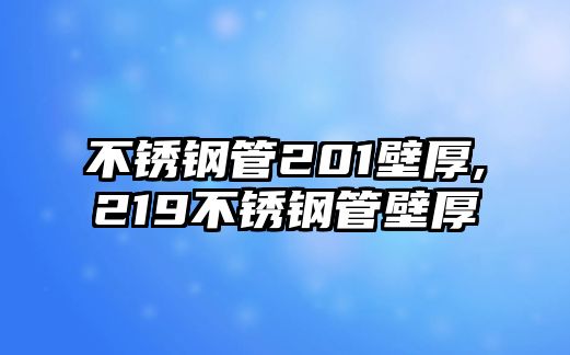 不銹鋼管201壁厚,219不銹鋼管壁厚