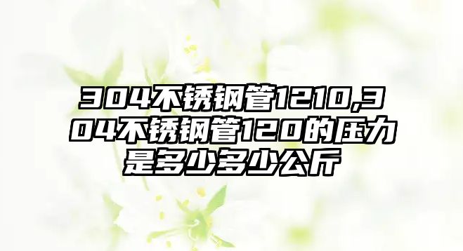 304不銹鋼管1210,304不銹鋼管120的壓力是多少多少公斤