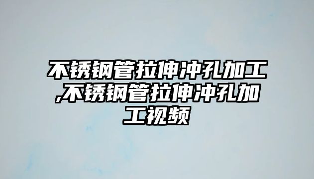 不銹鋼管拉伸沖孔加工,不銹鋼管拉伸沖孔加工視頻