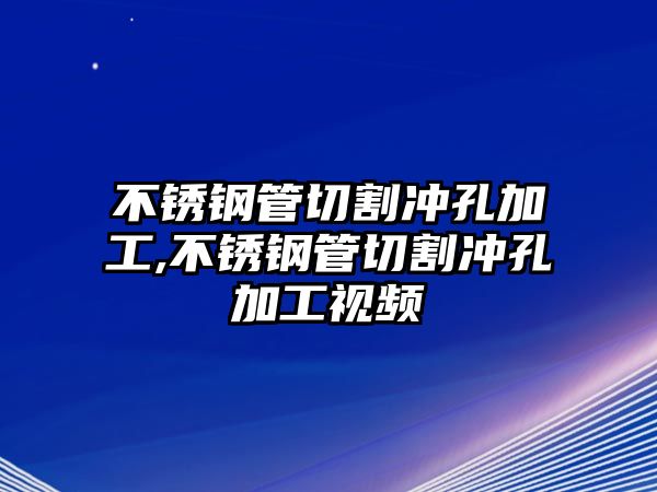 不銹鋼管切割沖孔加工,不銹鋼管切割沖孔加工視頻